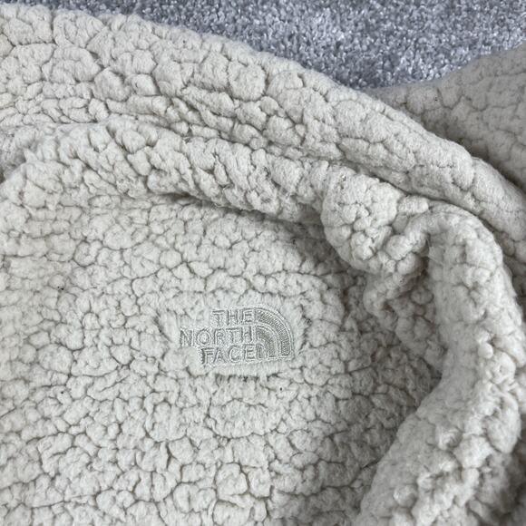 North Face Vest Womens Small Reversible Puffer Sherpa Zip Up Wine Purple - Picture 13 of 16